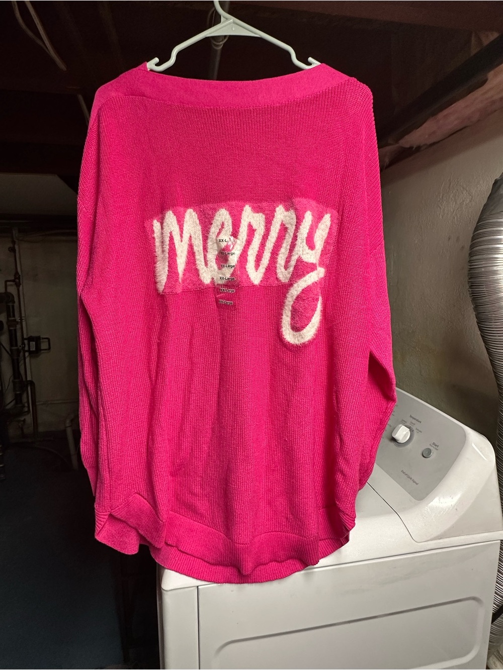 Merry Script Fuchsia Knit Sweater - Women